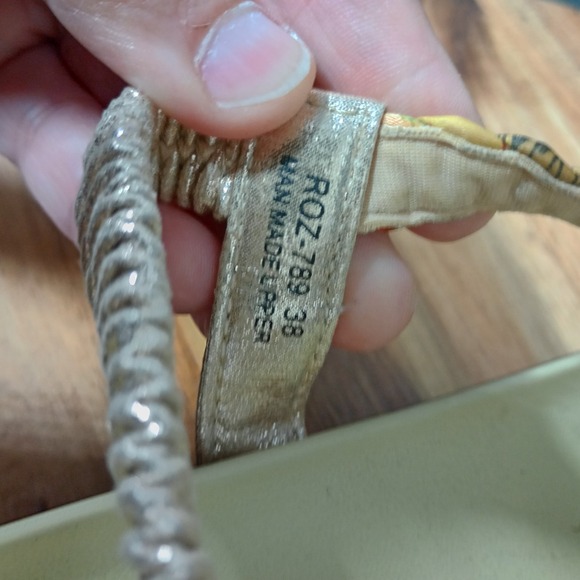 Alegria Sandals Gold Wedge Platform Womens 8 8.5 Comfort Summer Beach Boho - Picture 9 of 11